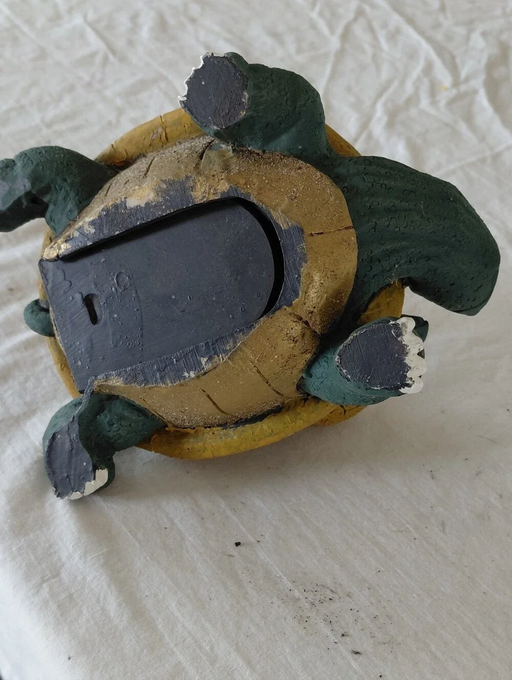 Decorative Turtle Terrarium Ornament - Yellow & Green